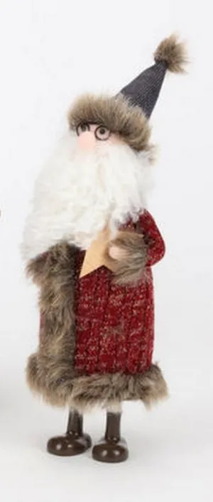 180 Degrees 11" Gnome Woodland Santa Coat with Star Christmas Village Figure