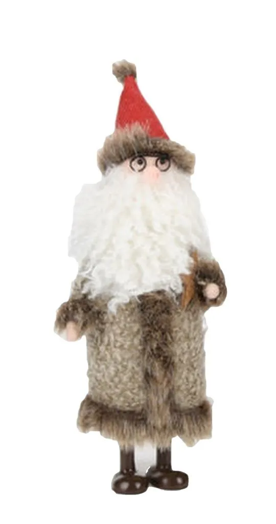 180 Degrees 11" Gnome Woodland Santa Coat with Star Christmas Village Figure