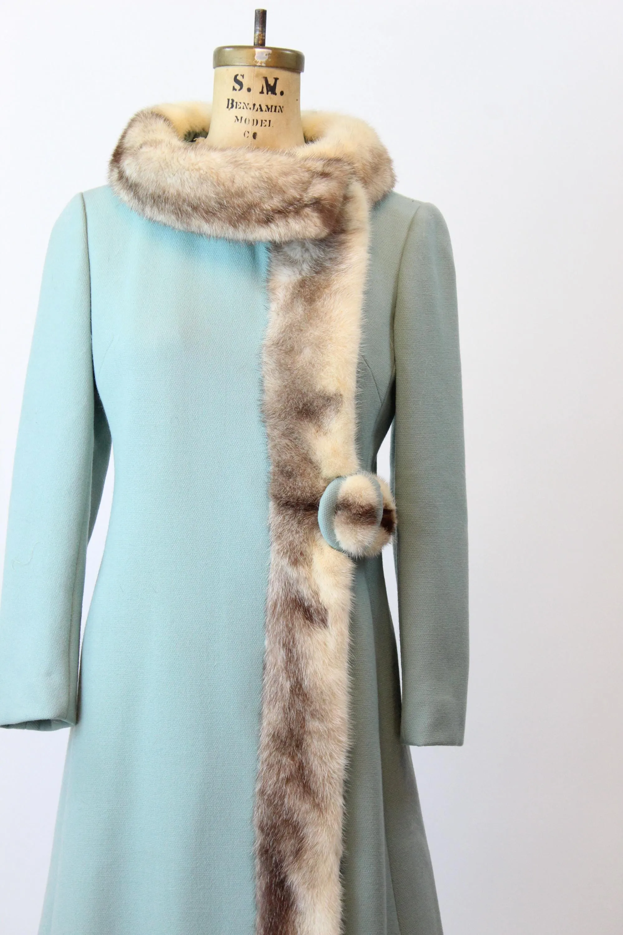 1960s CARLISLE COUTURE mink wool coat small | new fall winter