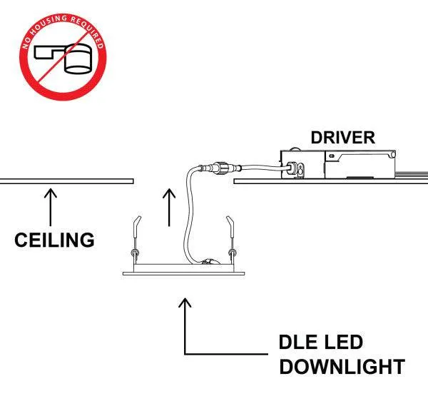 6 in. Round Black Flat Panel LED Downlight in 4000K