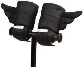 7 A.M. Enfant KIDS Warmmuffs - Wings - Black (2T-4T)