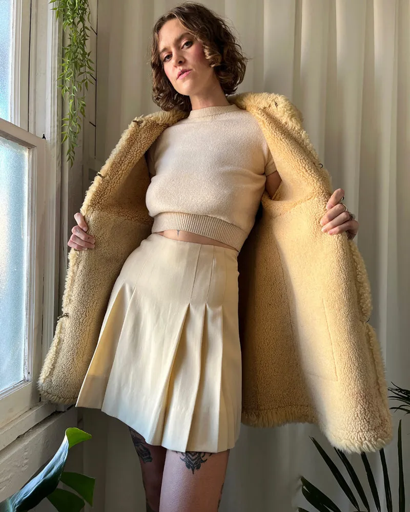 70s Sheepskin Shearling Coat | S-M