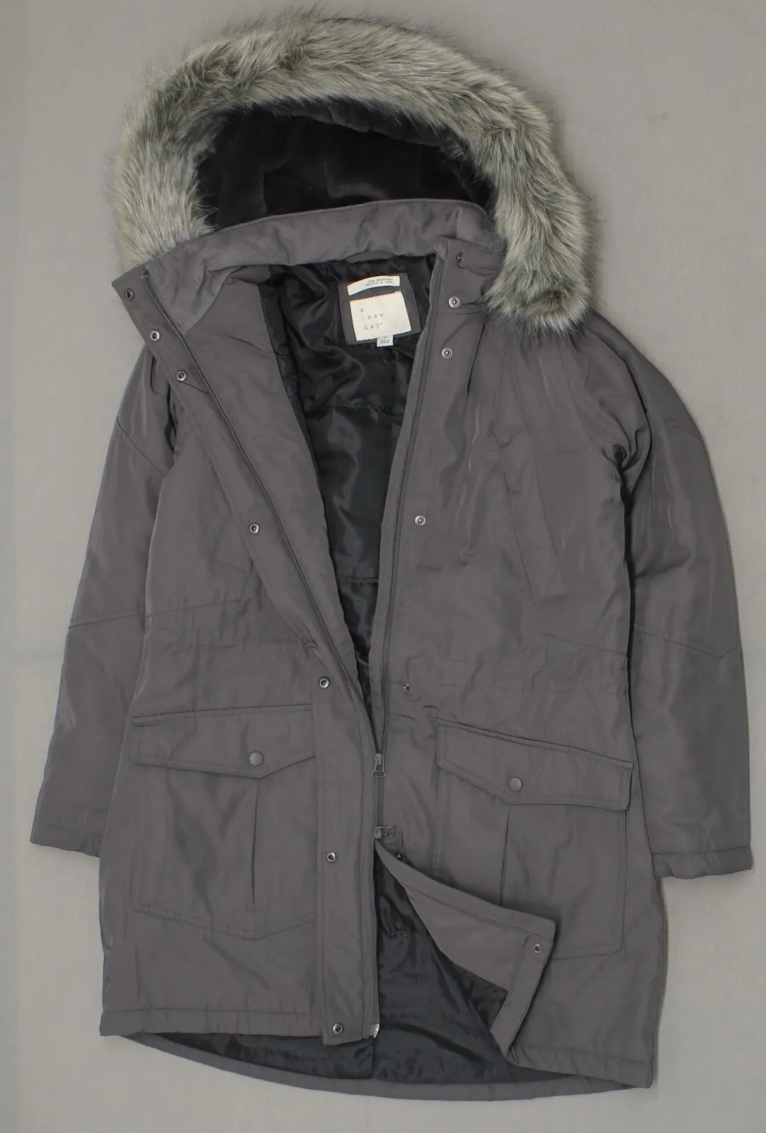 A New Day Women's Insulated Arctic Parka with Removable Fur Trim Hood