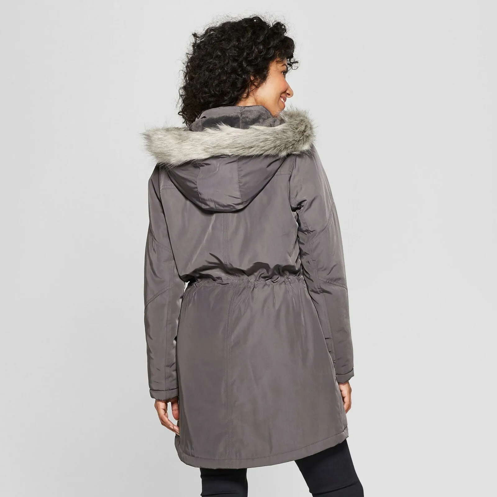 A New Day Women's Insulated Arctic Parka with Removable Fur Trim Hood