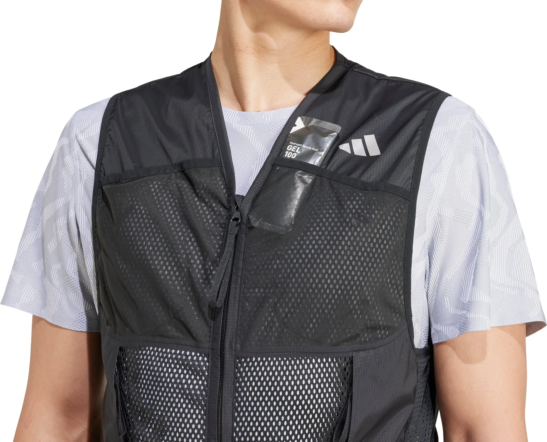 adidas Ultimate Pocket Mens Running Gilet - Black