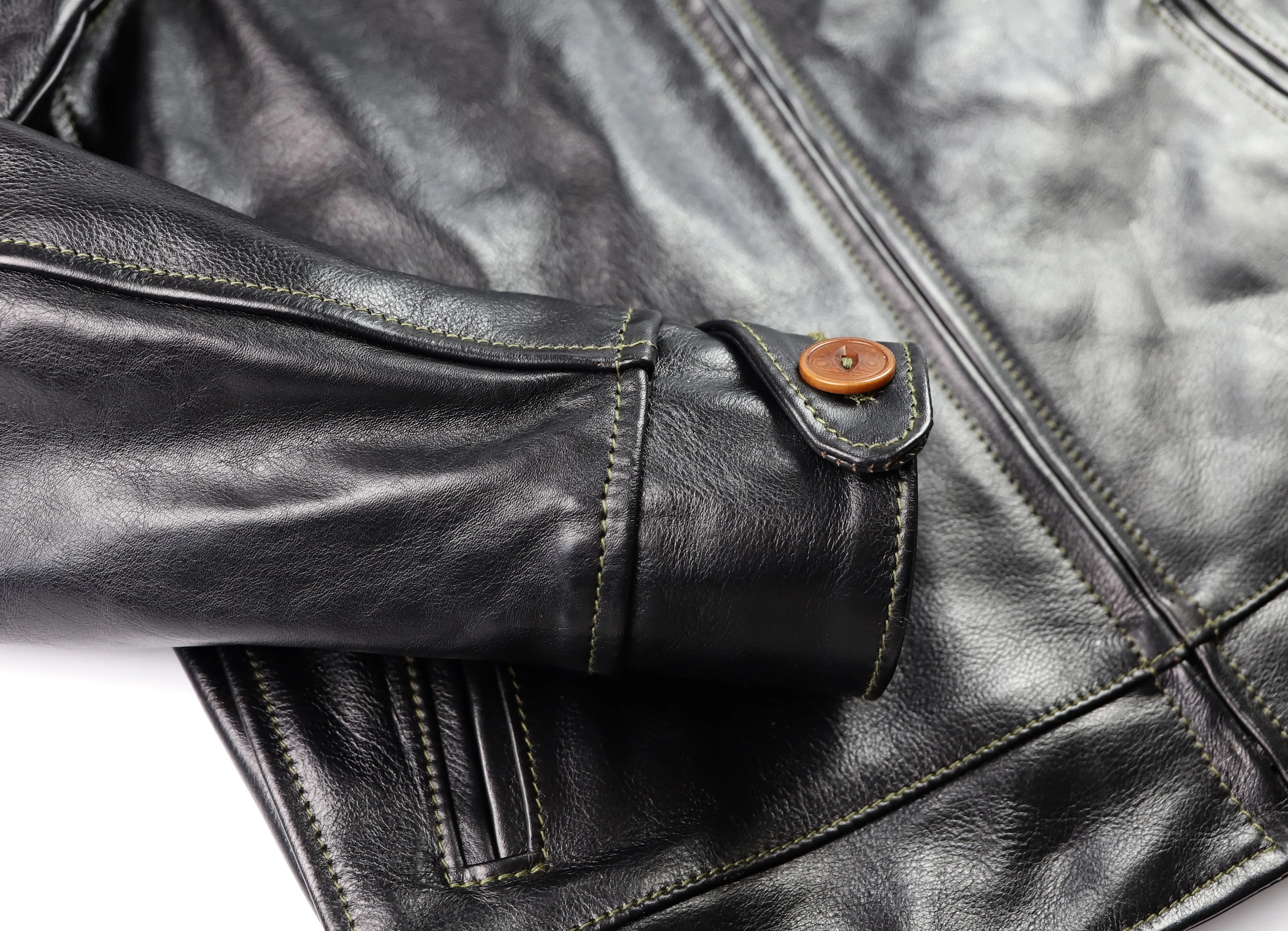 Aero Premier Highwayman, size 38, Blackened Brown Vicenza Horsehide