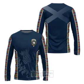 Aikenhead Tartan Long Sleeve T-Shirt with Family Crest and Scottish Thistle Vibes Sport Style