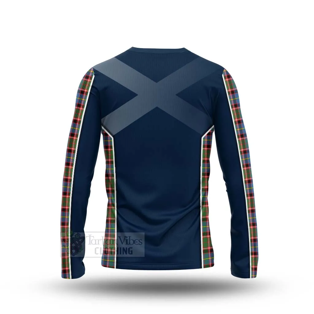 Aikenhead Tartan Long Sleeve T-Shirt with Family Crest and Scottish Thistle Vibes Sport Style