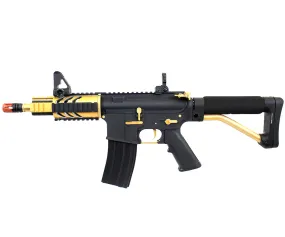 ANM CUSTOMS Cerakote Classic Army M15A4 RIS CQB PDW Airsoft Gun AEG Rifle - Gold Trim