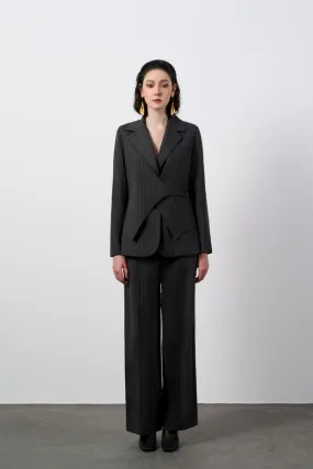 Ariella Straight Notch Lapel Polyester Blazer