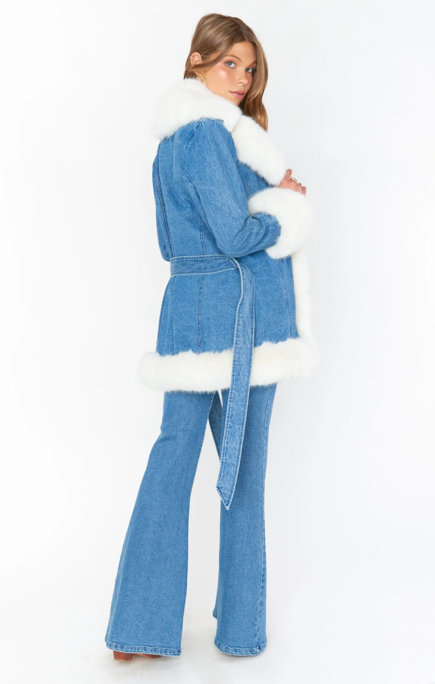 AS SEEN ON LILYAN COLE!! The Hudson Denim & Fur Coat by Show Me Your Mumu