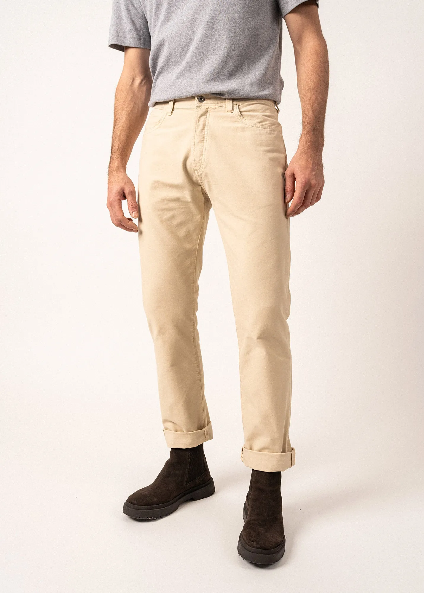 Augustin Straight-leg Trousers - in cotton twill (PLAGE)