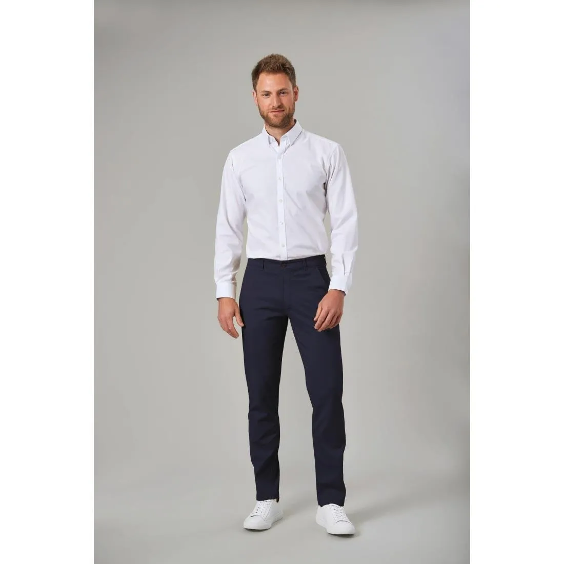 BA080-34 Brook Taverner Mens Miami Slim Fit Chinos Navy 34"