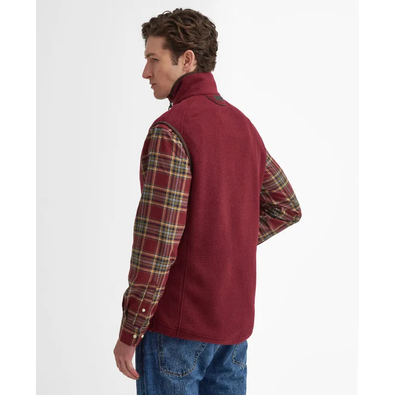 Barbour Langdale Mens Fleece Gilet - Port