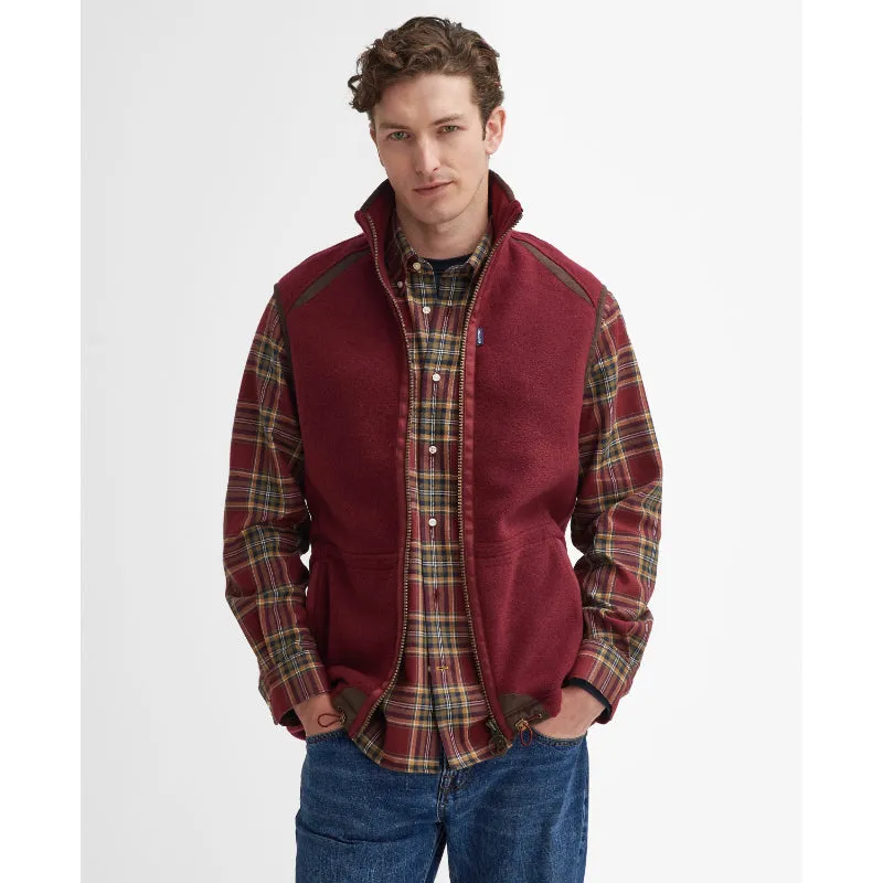 Barbour Langdale Mens Fleece Gilet - Port