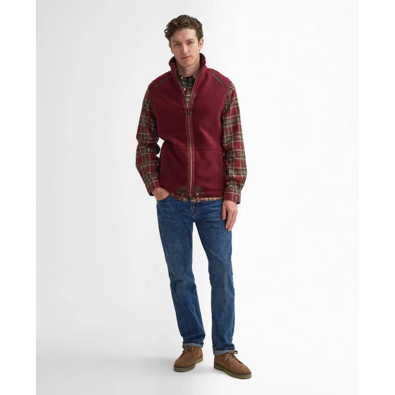 Barbour Langdale Mens Fleece Gilet - Port