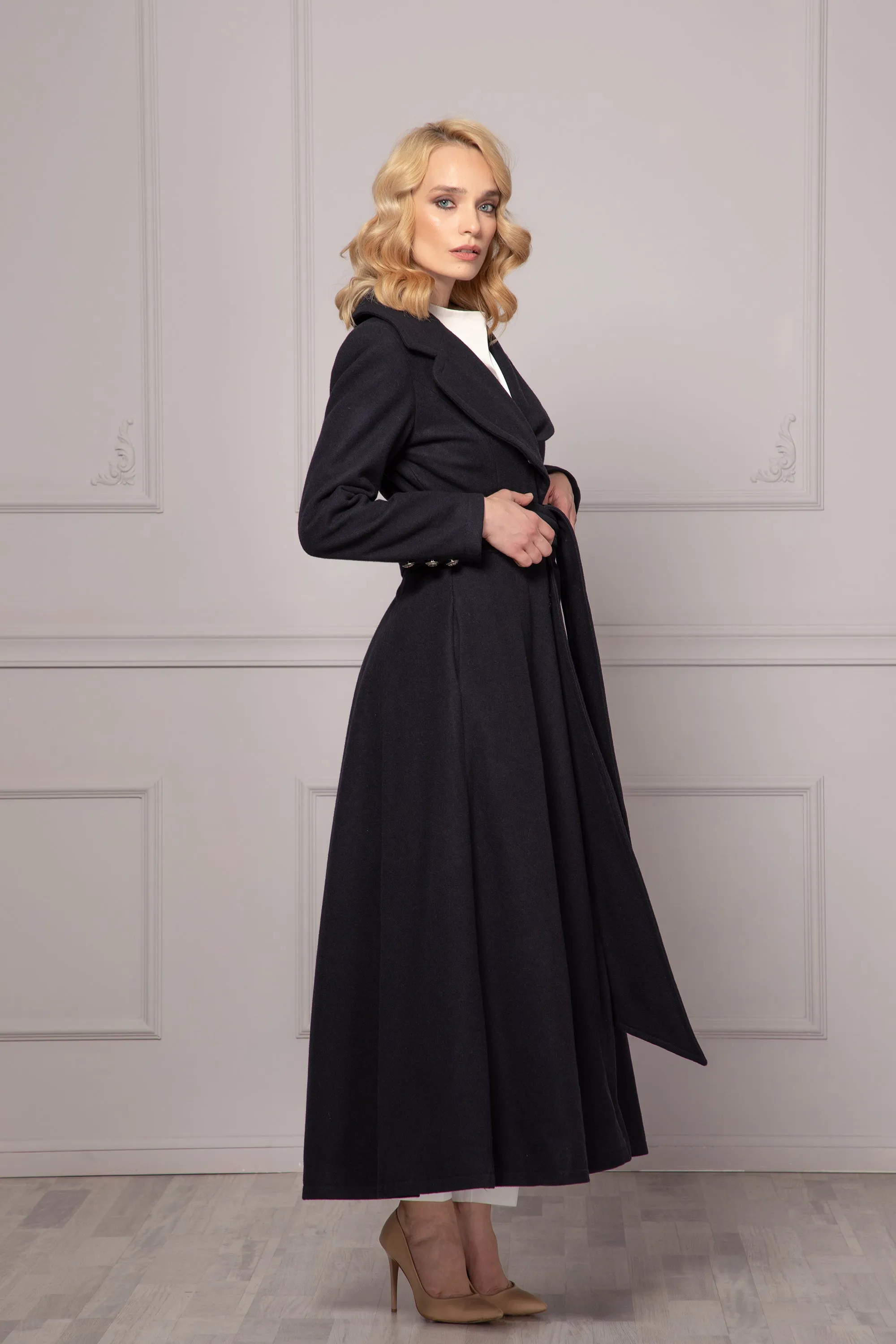 BELTED WOOL OVERCOAT