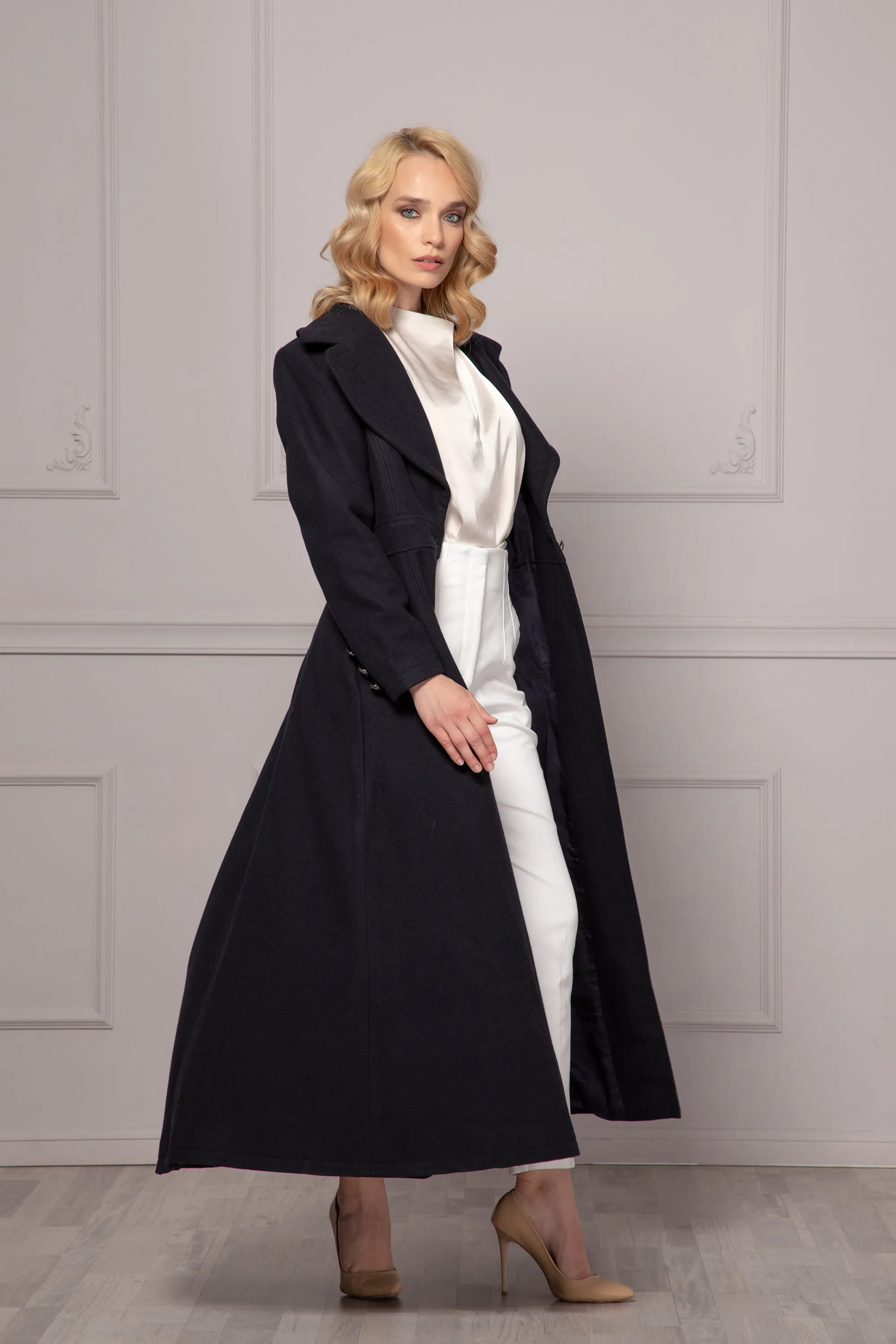 BELTED WOOL OVERCOAT