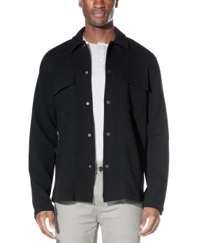 Bennett Knit Shirt Jacket (Black)