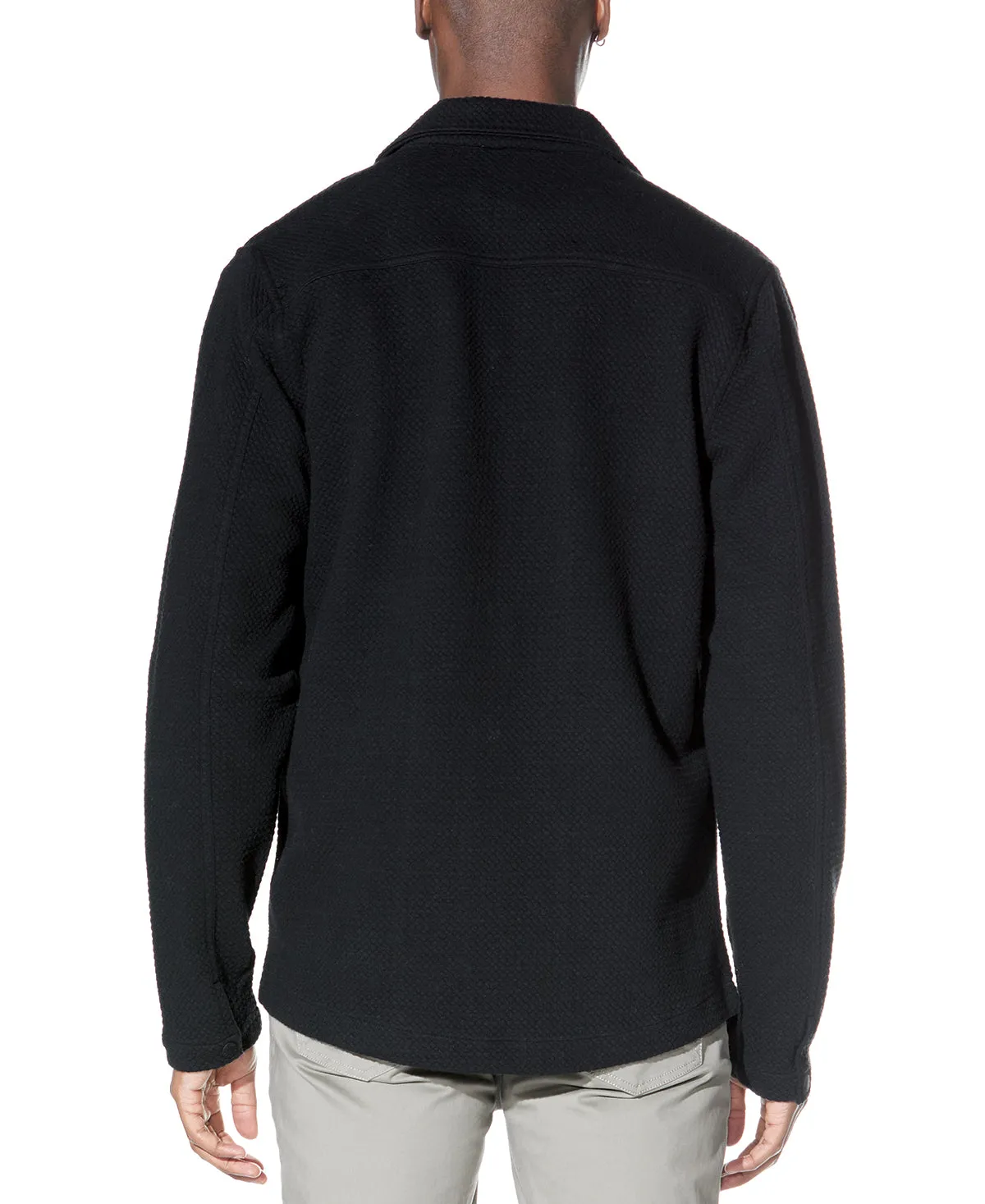 Bennett Knit Shirt Jacket (Black)