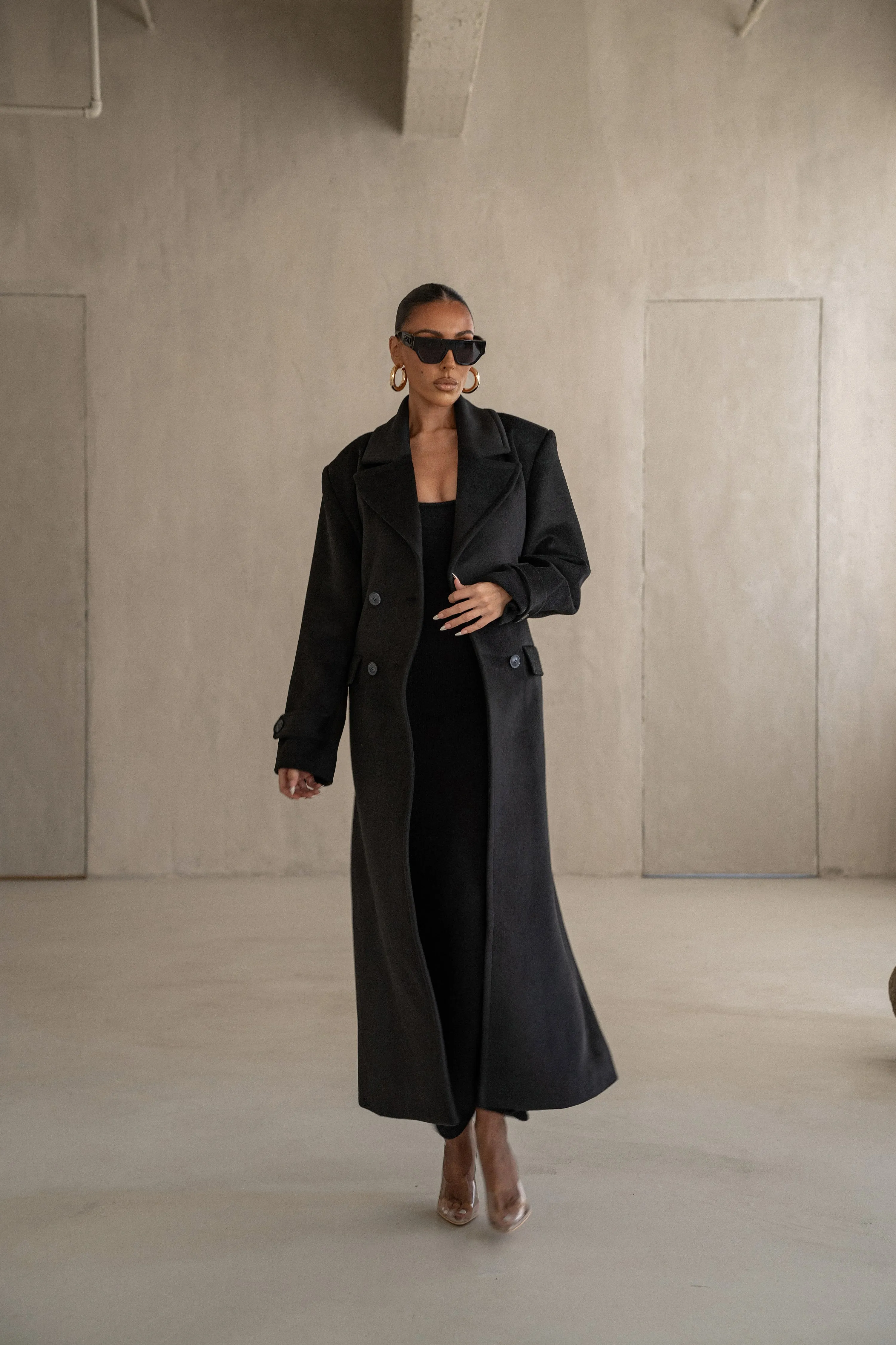 Black Rain Or Shine Longline Coat