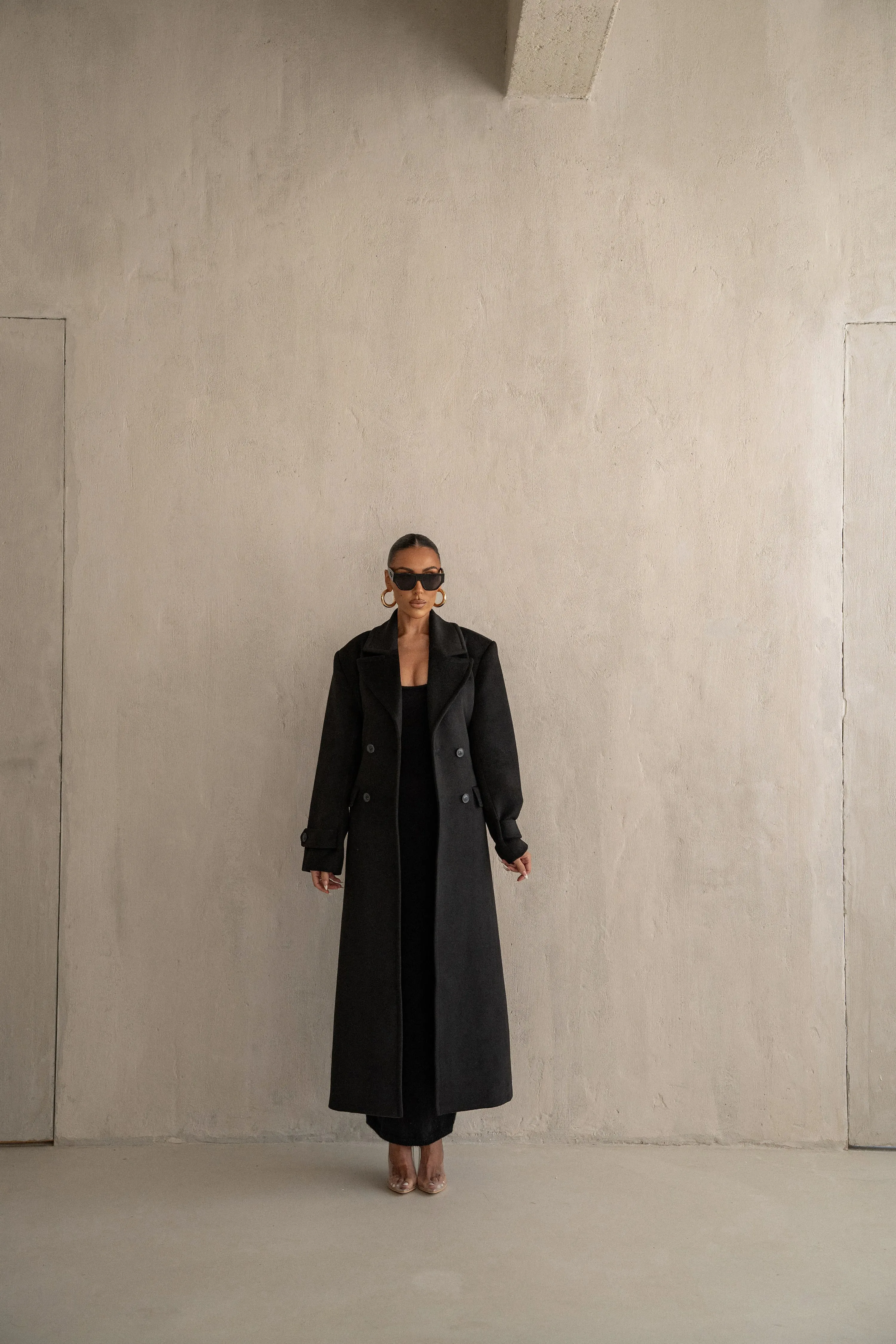 Black Rain Or Shine Longline Coat