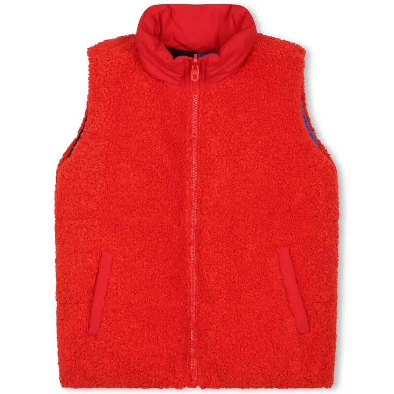 Boys Blue And Red Reversible Gilet