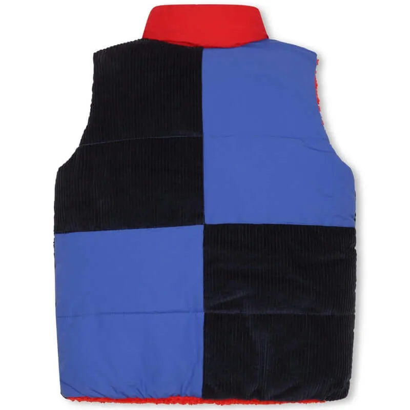 Boys Blue And Red Reversible Gilet