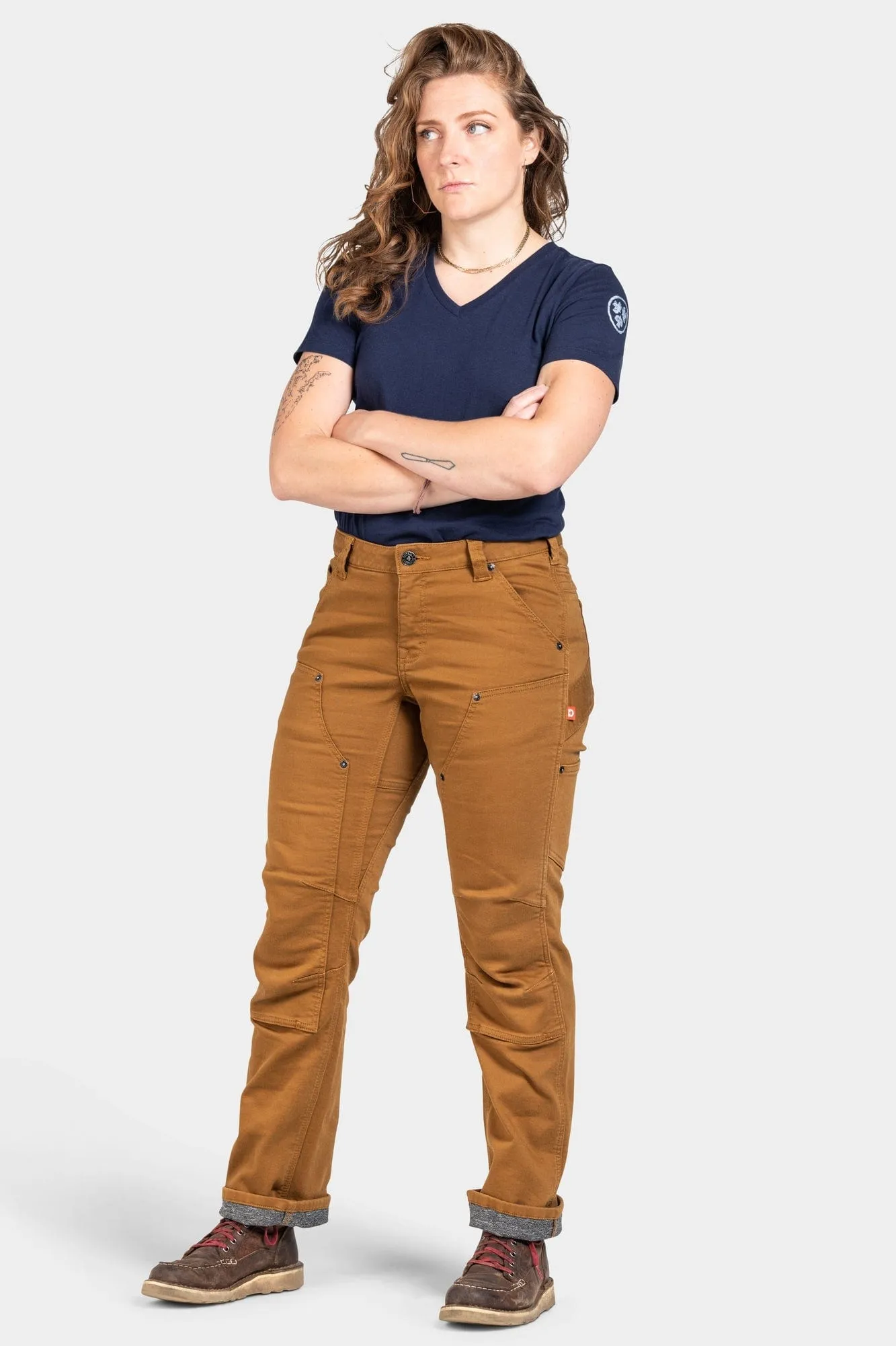 Britt Utility in Saddle Brown Stretch Thermal Denim