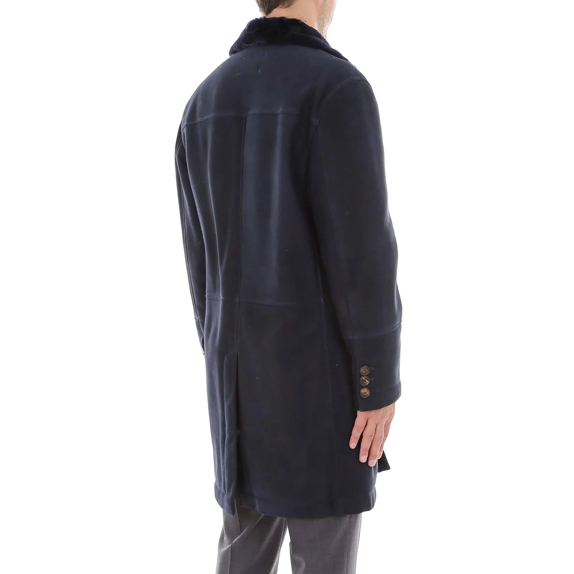 Brunello Cucinelli Shearling Trim Car Coat