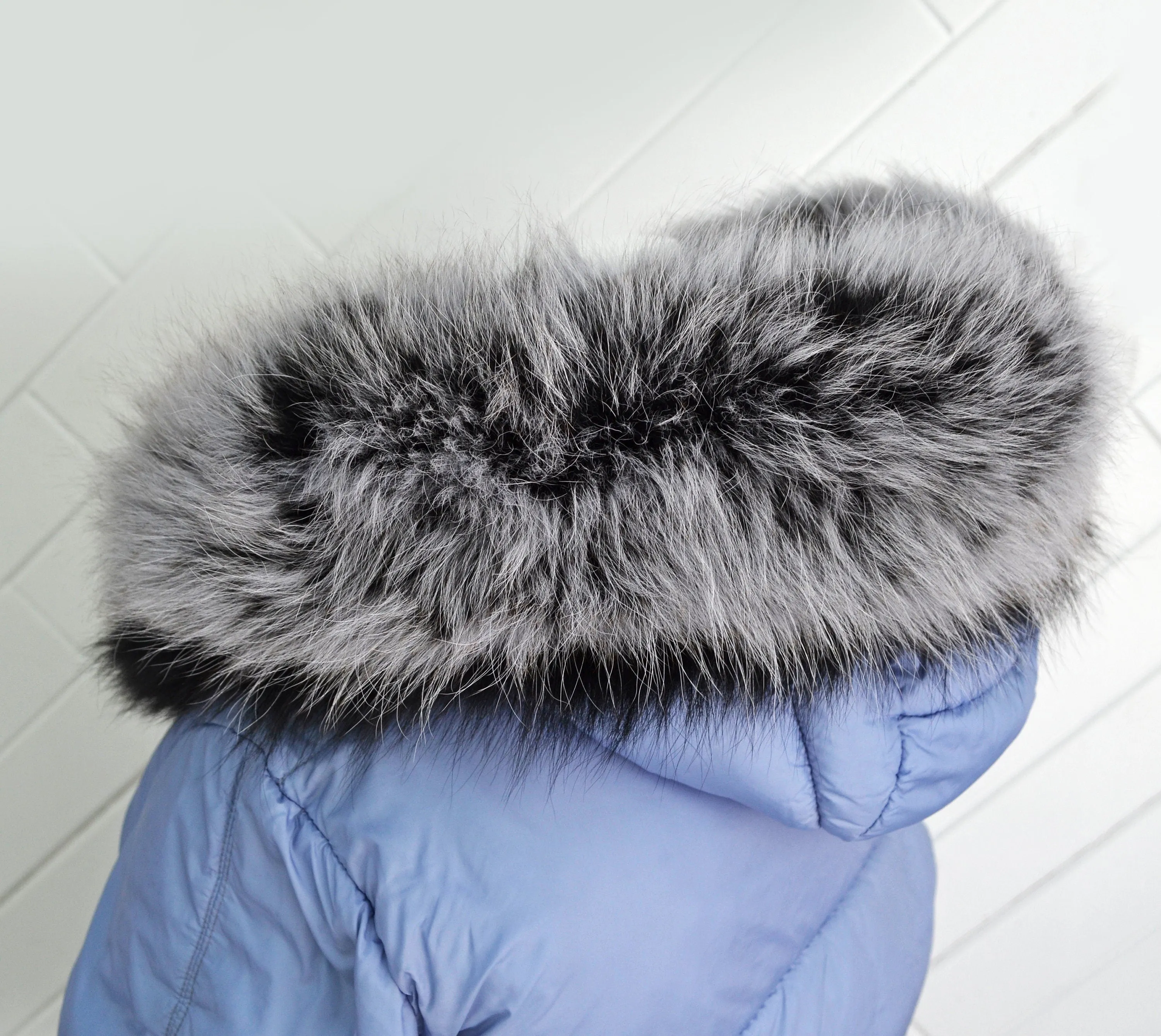 BY ORDER XXL Triple Real Fox Fur (Tail) Trim Hood, Fur collar trim, Fox Fur Collar, Fur Scarf, Fur Ruff, Fox Fur Hood, Hood Fur, stripe