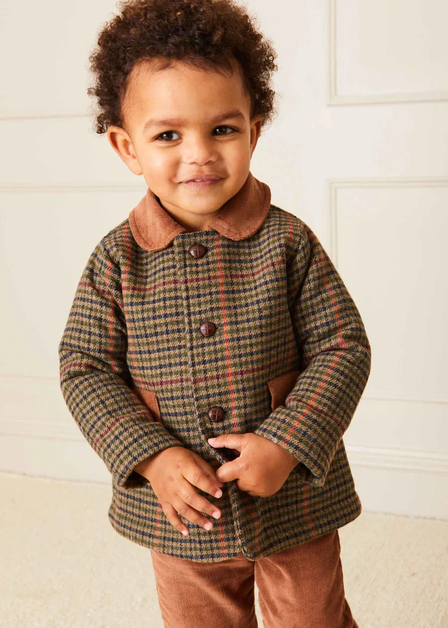 Cambridge Check Coat in Brown (18mths-3yrs)