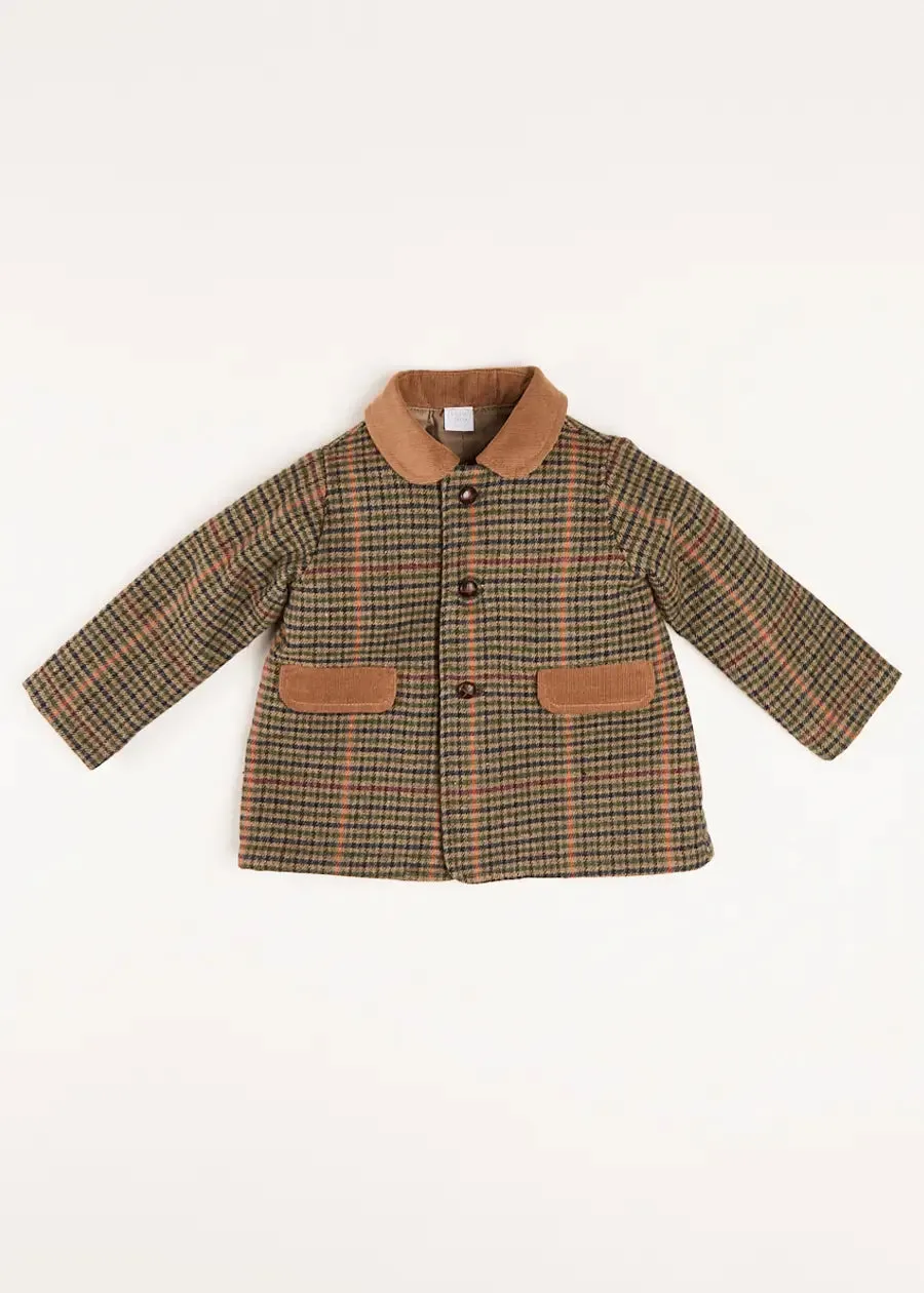 Cambridge Check Coat in Brown (18mths-3yrs)