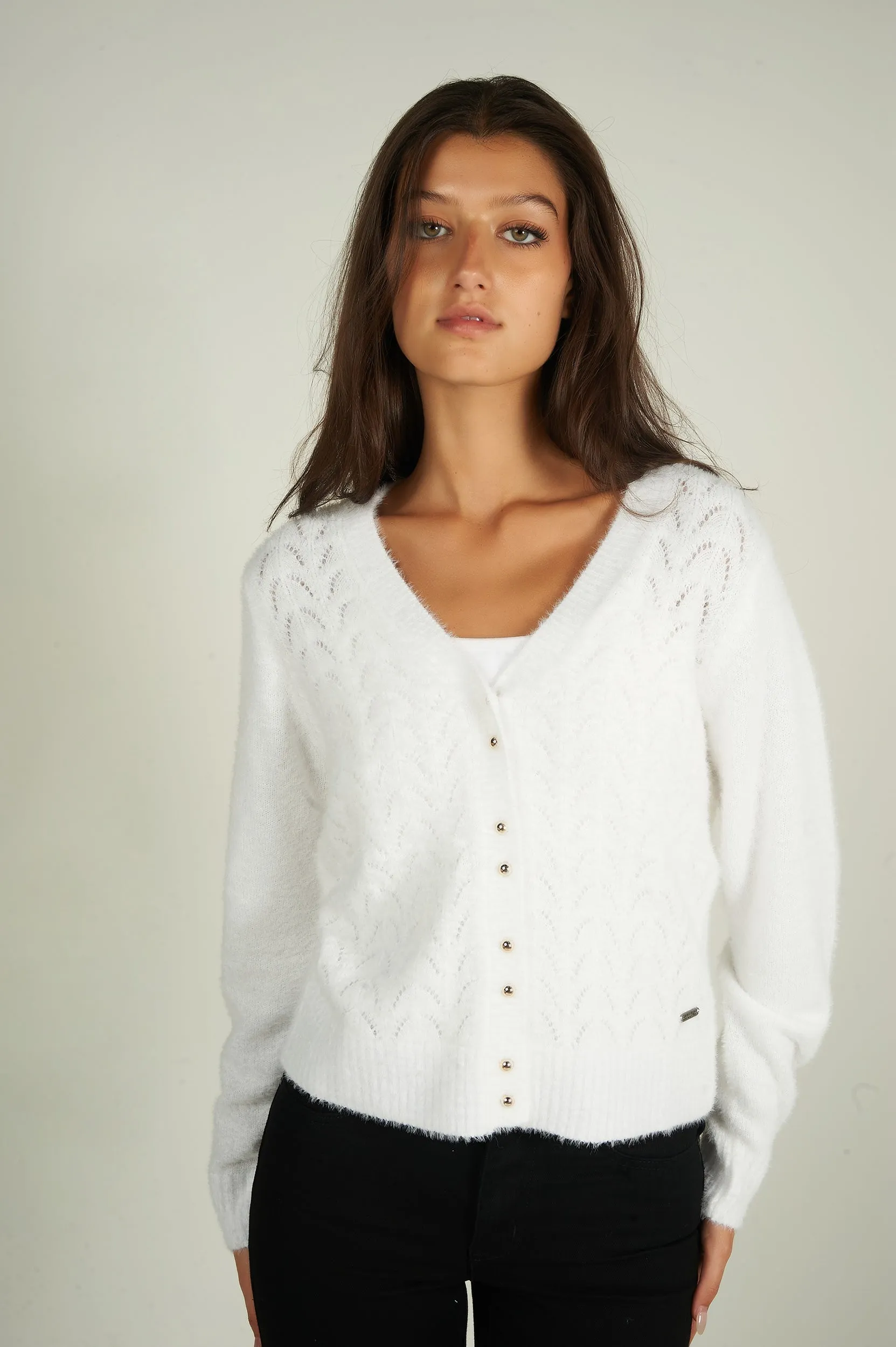 Cardigan court en tricot - NAO - (E-A2)