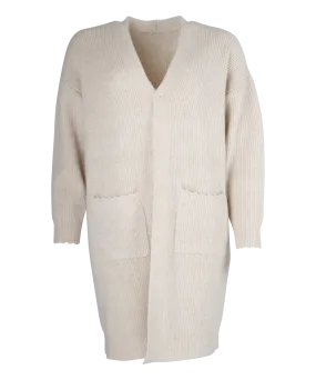 C'est beau la vie softy gilet long cote finition beige chine