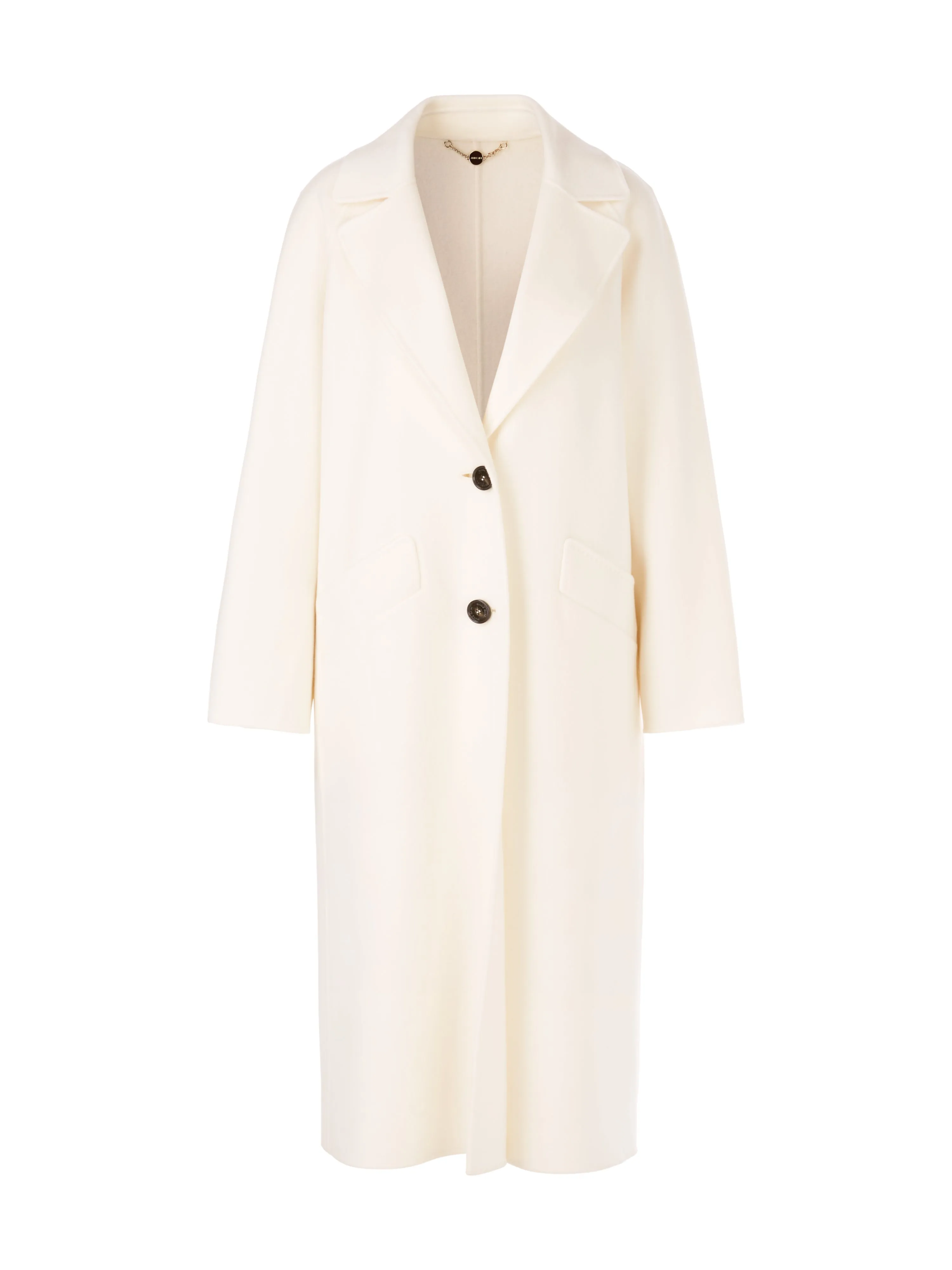 CREAM BOILED WOOL COAT