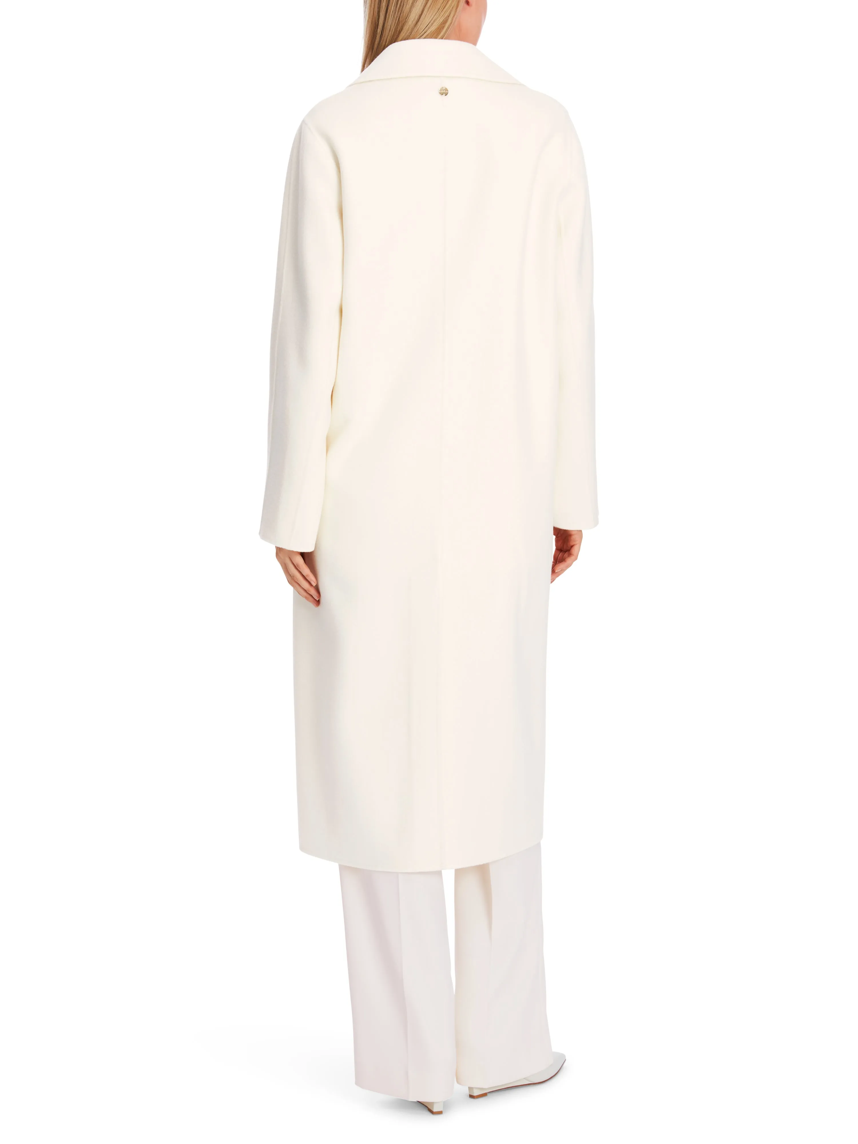 CREAM BOILED WOOL COAT