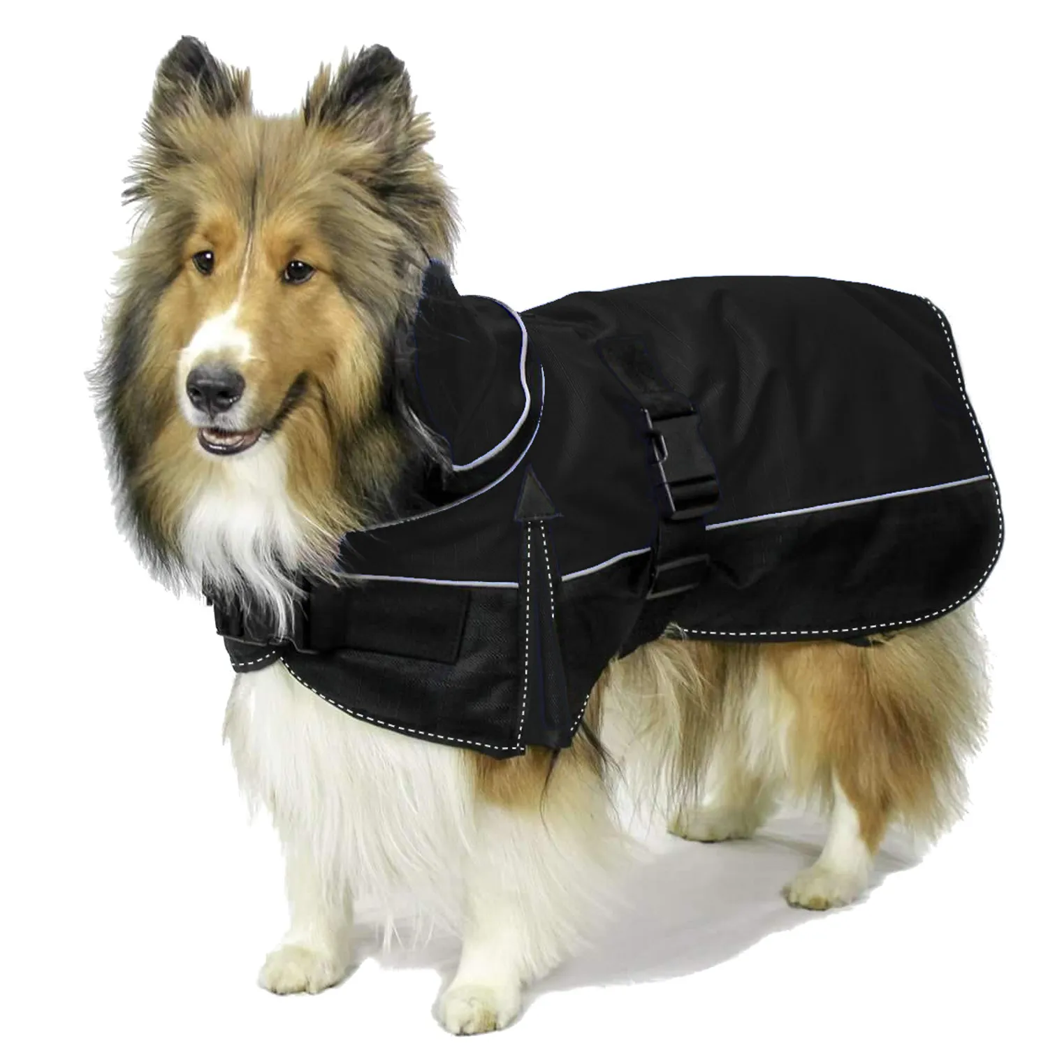 Derby Originals Ruff Pup 1200D Medium Weight Winter Dog Coat with Neck Cover 220g and Harness Compatible Opening