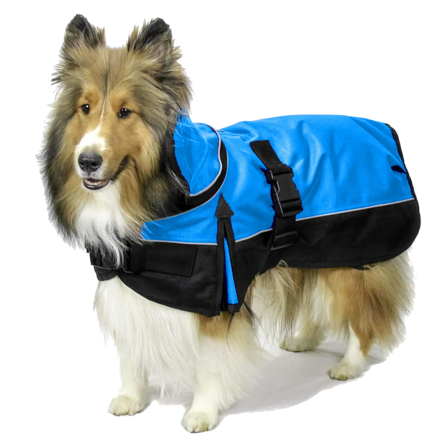 Derby Originals Ruff Pup 1200D Medium Weight Winter Dog Coat with Neck Cover 220g and Harness Compatible Opening