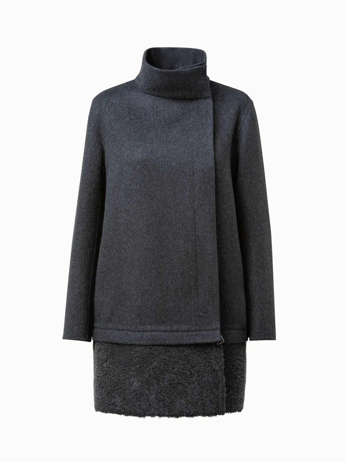 Fabiella Cashmere And Detachable Shearling Coat