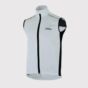 Fdx Dart White Men's & Boy's Cycling Gilet