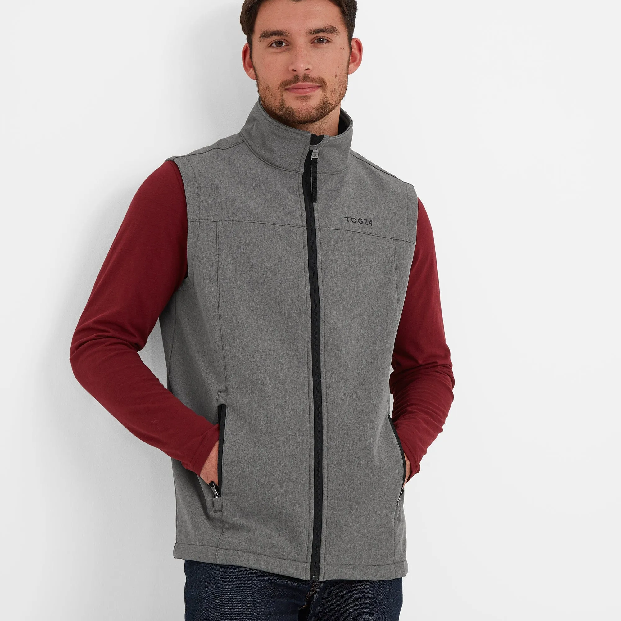 Feizor Mens Shower Resistant Softshell Gilet - Grey Marl