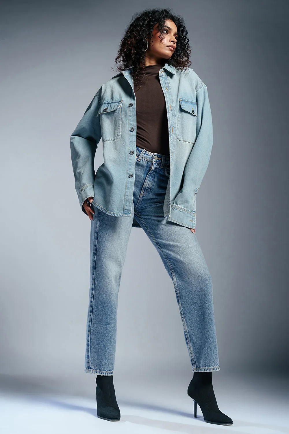 Frost Blue Women's Denim Jacket