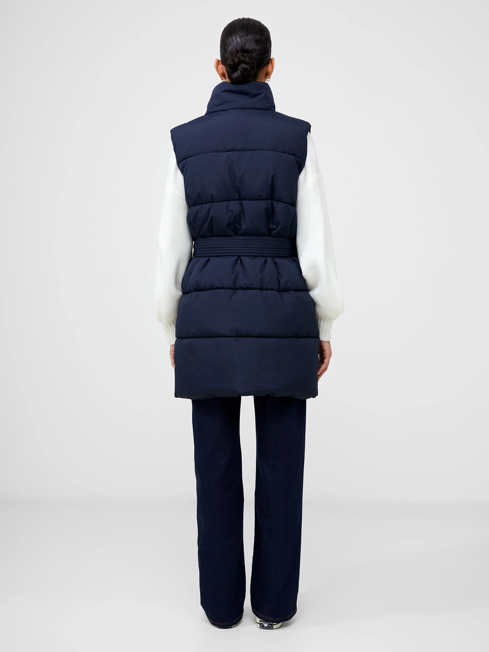 Funnel Neck Belted Gilet