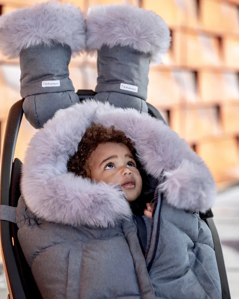 >7 A.M. Enfant Warmmuff Tundra PLUSH - Heather Grey Dark - Arctic Faux Fur