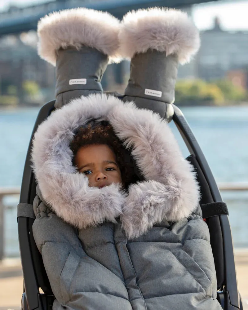 >7 A.M. Enfant Warmmuff Tundra PLUSH - Heather Grey Dark - Arctic Faux Fur