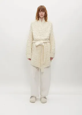 Handknit Matta Coat — Raw White