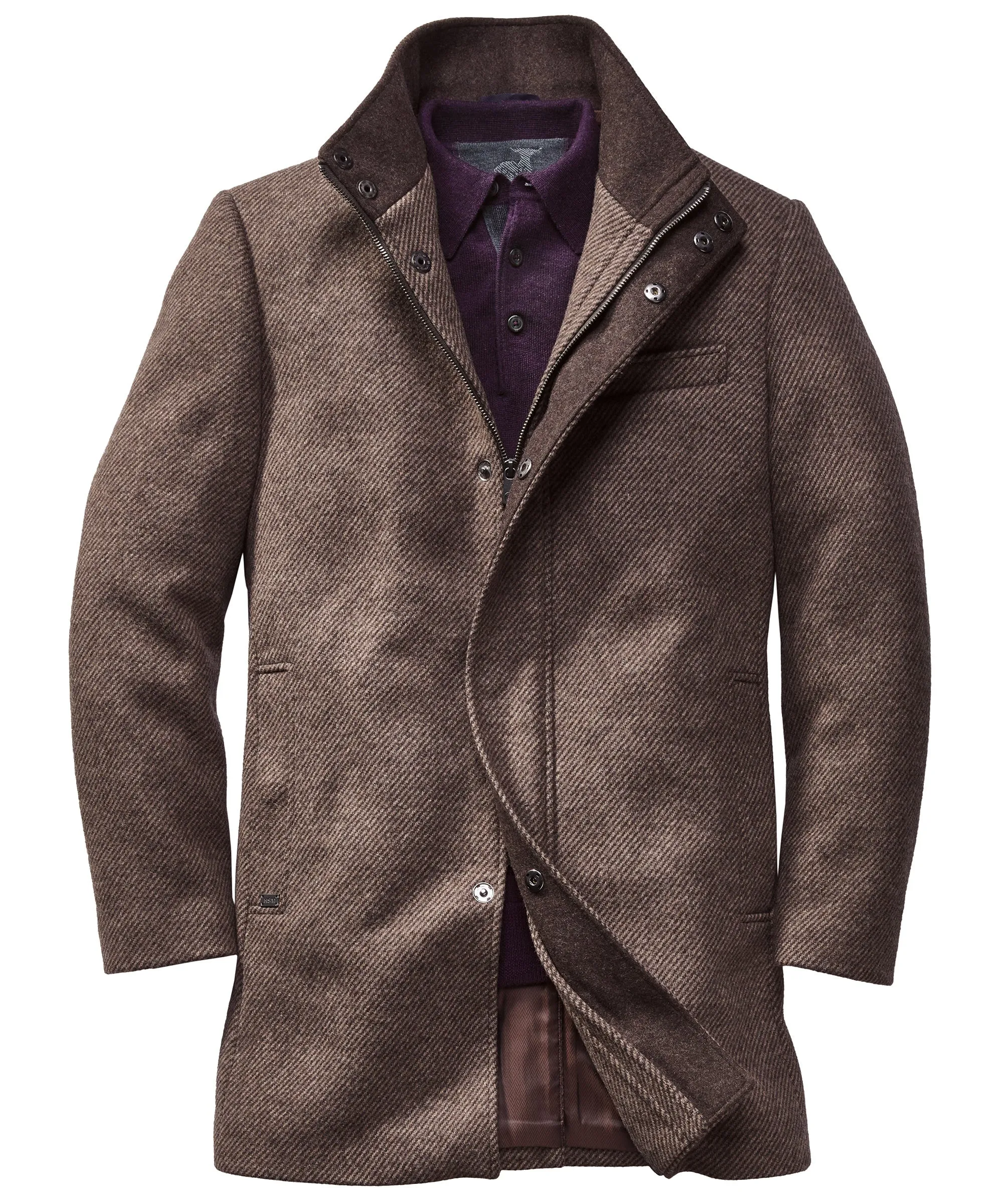 Hart Schaffner Marx Genoa Wool-Blend Twill Car Coat