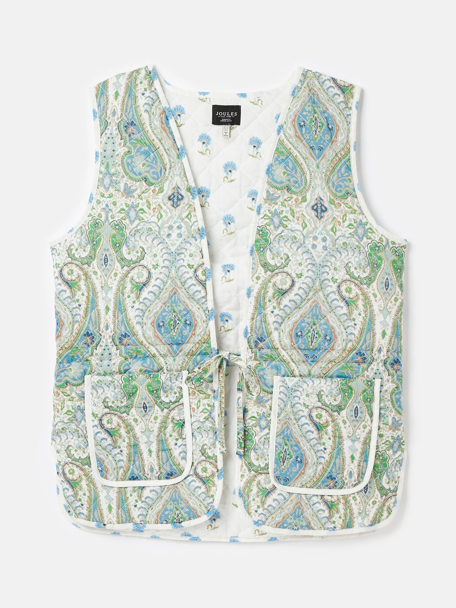 Hatfield Paisley Cotton Quilted Gilet