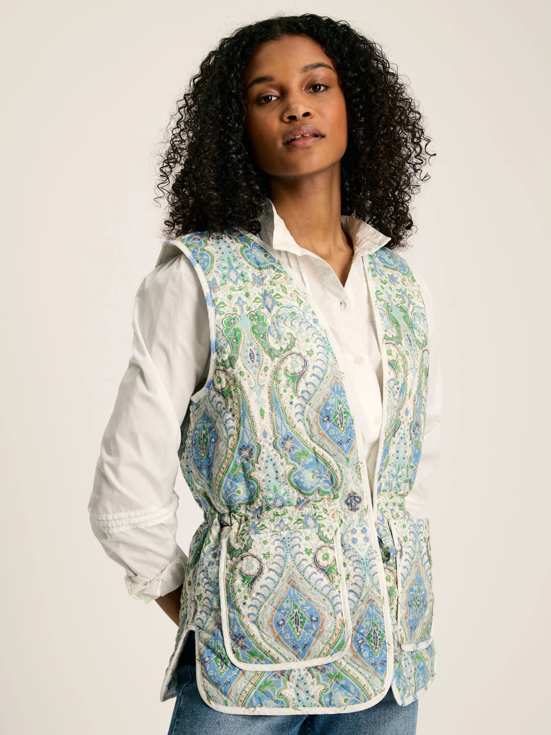 Hatfield Paisley Cotton Quilted Gilet